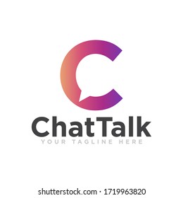 Ilustración de vectores de diseño de logotipos de chat