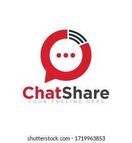 Ilustración de vectores de diseño de logotipos de chat