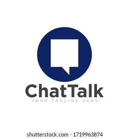 Chat Logo Design Vector Illustration