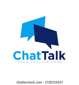 Ilustración de vectores de diseño de logotipos de chat