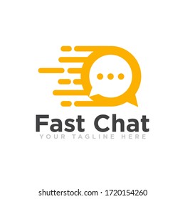 Chat Logo Design Vector Illustration
