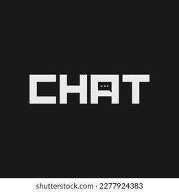 chat logo design vector illustration