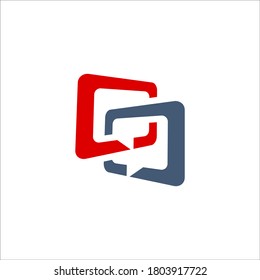 signo vectorial de diseño de logotipo de chat