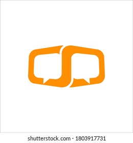signo vectorial de diseño de logotipo de chat