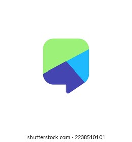 chat logo design vector sign