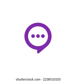 signo vectorial de diseño de logotipo de chat