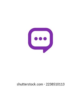 signo vectorial de diseño de logotipo de chat