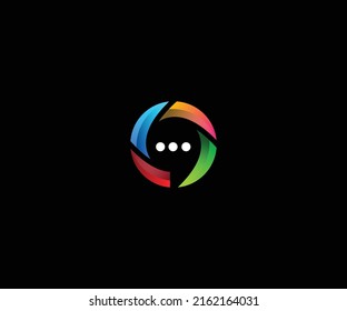 Chat Logo Design vector Template	