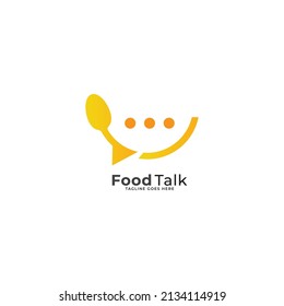 Chat logo form food restaurant icon vector