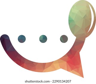Chat logo form food restaurant icon vector design template food chat vector for restaurant.