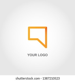 chat logo. gradation color template design vector