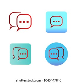 chat logo and  icon design template