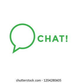 Chat logo icon design template vector