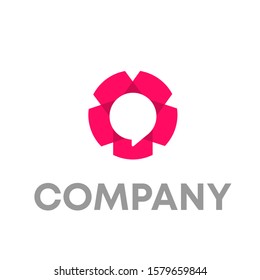 Chat logo icon design template sign