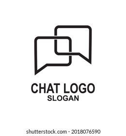 diseño de icono de logotipo de chat