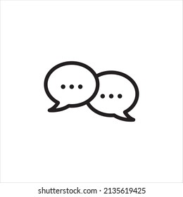 Chat logo icon sign symbol design. vector illustration template isolated