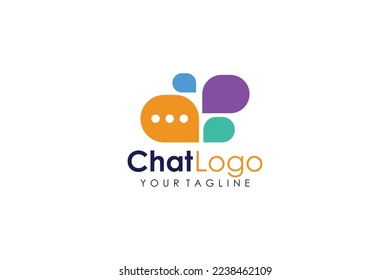 Chat logo icon vector isolated concept