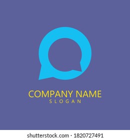 chat logo icon vector template illustration