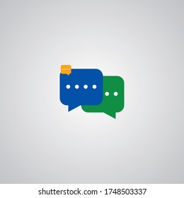 Vorlage für Chat-Logo-Inspiration. Perfekt für Technologieunternehmen