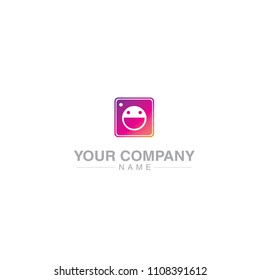 Chat logo, Location Logo, Smiley face logo, photography logo