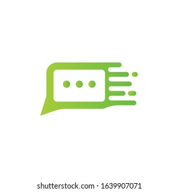 chat logo with melted or motion design
