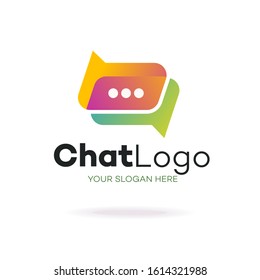 Chat logo modern style isolated on background for social media, communication, chat bot, chatting technology, support, connection, consulting agency, business, teamwork, forum, app. Vector 10 eps