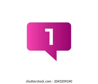 Chat-Logo auf 1-Buchstaben-Konzept. Letter 1 Chat Logo. Design-Vorlage für das Kommunikationslogo des Buchstabens 1