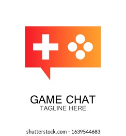 chat logo, speech bubble gamepad form, for a company logo or symbol