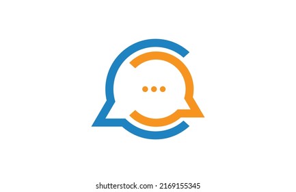 Chat-Logo, Sprechblase im Buchstaben C, für Firmenlogo oder Firmensymbol