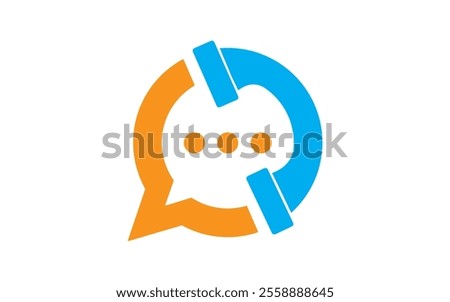 chat logo, speech bubble in the letter C, for a company logo or symbol