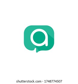 ein Chat-Logo, Vektorgrafik, Chat-Brief, Logo