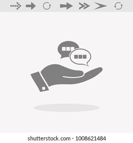 chat logo template, bubble speech illustration, flat design best vector bubble speech illustration, Vector EPS 10 illustration style isolated