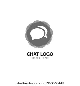 Chat logo template design. Chat logo with modern frame isolated on white background