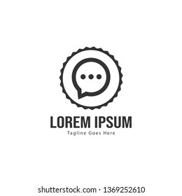 Chat logo template design. Chat logo with modern frame isolated on white background