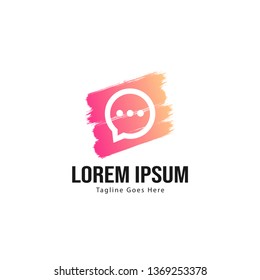Chat logo template design. Chat logo with modern frame isolated on white background