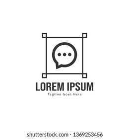 Chat logo template design. Chat logo with modern frame isolated on white background