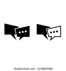 Chat Logo Template , Talk, chat, dialog box, speech vector icon isolated on white background. Vector illustration