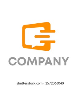 chat logo vector design template sign