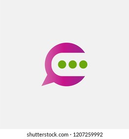 Chat logo vector, Dialogue and discussion logo. Social Talk, social chat app. Social network app. communication logo vector. Forum talk template design