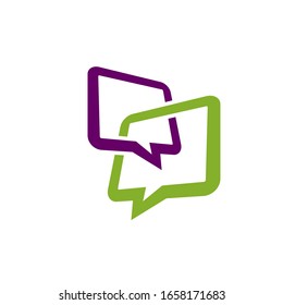 chat logo vector modern template