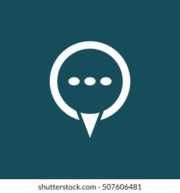 Chat Logo For Websites and Apps. Chatting Icon. Flat Speech Bubbles.