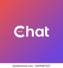 Chat logotype vector. Inital letter C for Chat Logo. Chatting Logo App. Talk logo. Chat Logo template.