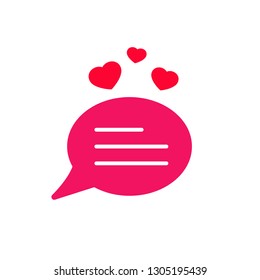 Chat for love concept stock vector