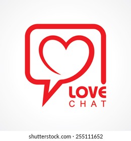 Chat for love concept stock vector