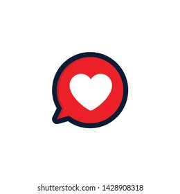 CHAT LOVE DESIGN VECTOR LOGO
