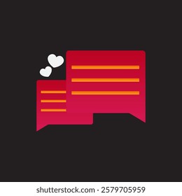 Chat Love Icon Valentine's Gradient Color