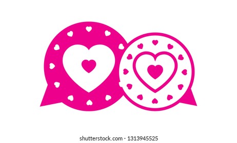 chat love logo design