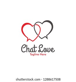 Chat love logo design inspiration