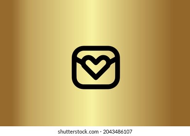 Chat and Mail Basic and elegant minimal artistic design initial based Icon logo-vector