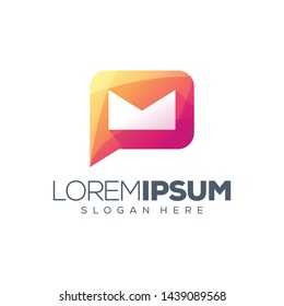 chat mail logo vector illustration ready to use